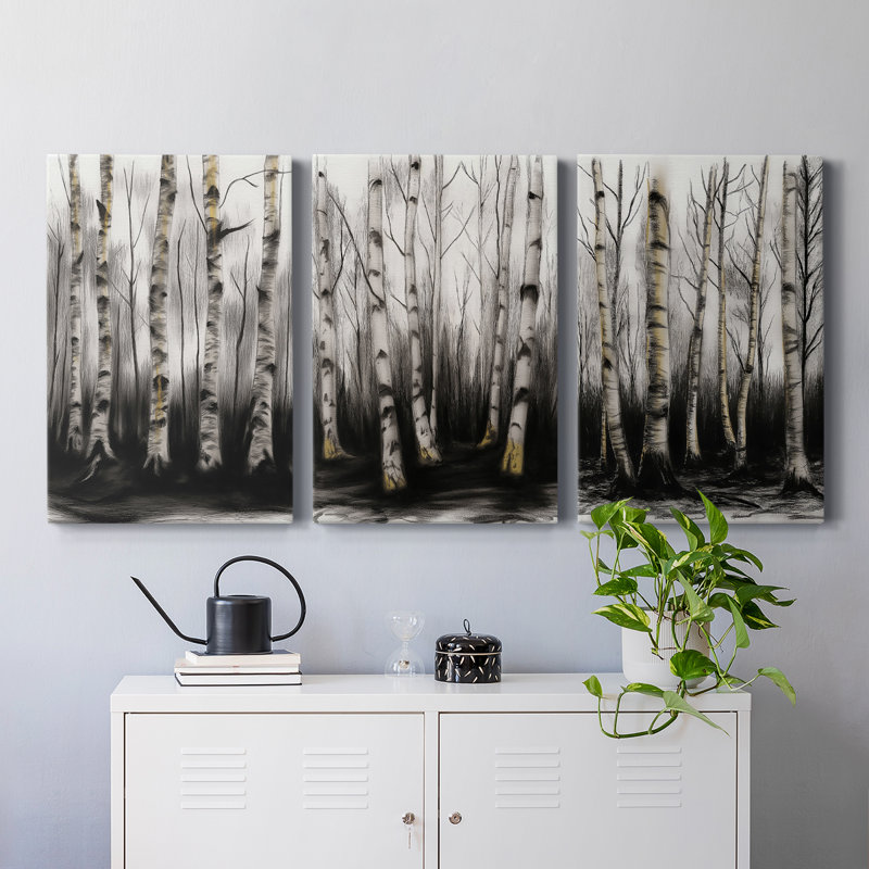 Lanscape Study Series II - Ensemble de toiles tendues avec châssis Premium - Prêt à être accroché