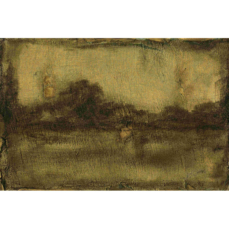 Paysage doré I, H 8 po x l 12 po x P 1,25 po