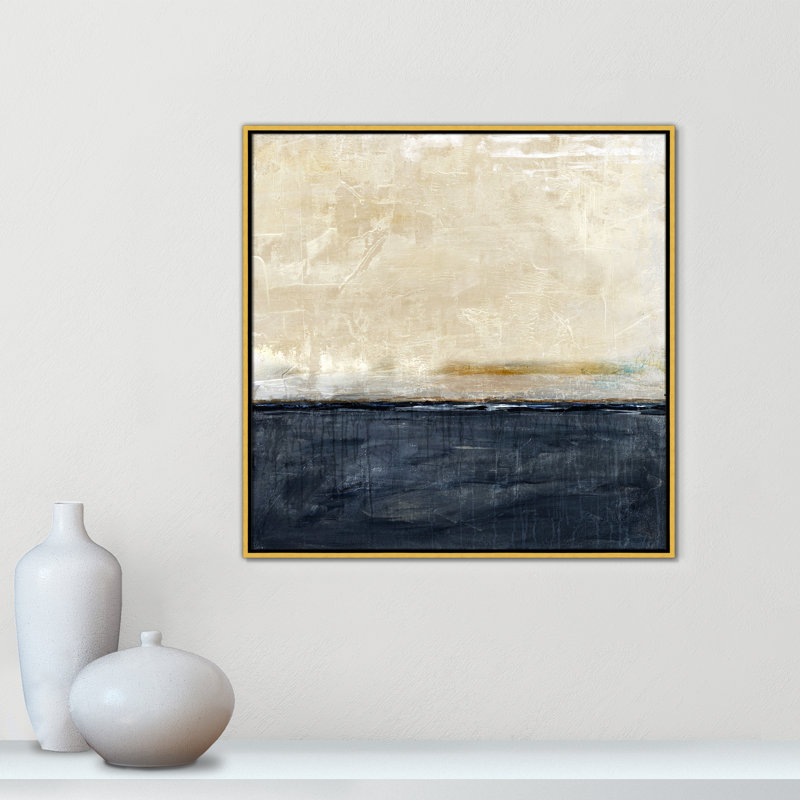 «Better Days», impression marine par Denise Brown, H 31,5 po x l 31,5 po, Doré