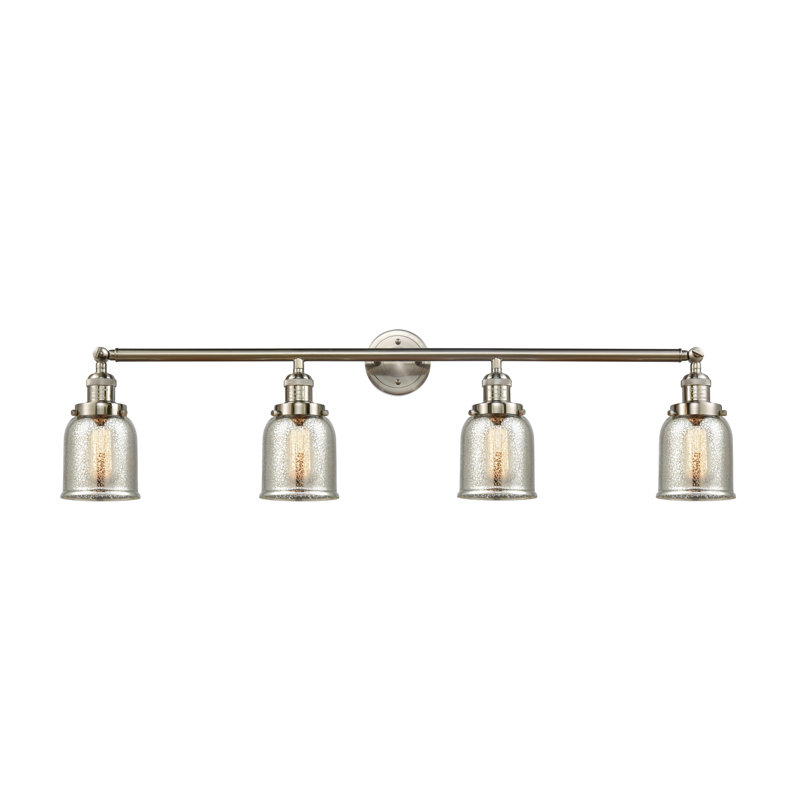 Éclairage pour salle de bain 4 lumières Hanh, Incandescente, Nickel satiné brossé