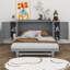 Lit escamotable, rangement dissimulé et conception tissée moderne avec tablettes de rangement, peu encombrant pour la chambre d'amis, la chambre à coucher et le bureau-833697202-833697213
