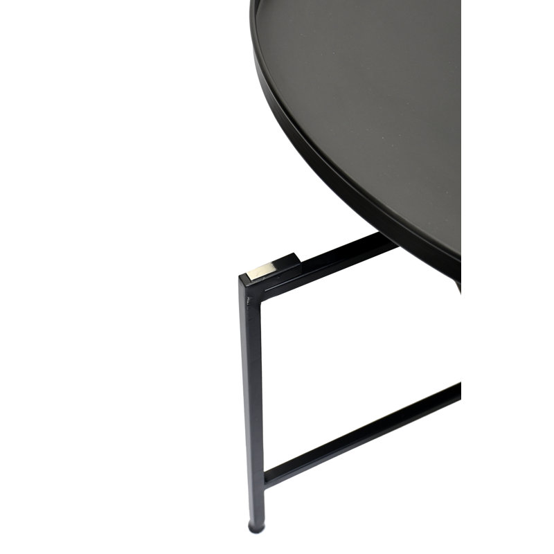 Elara Metal Coffee Table, Black, Black