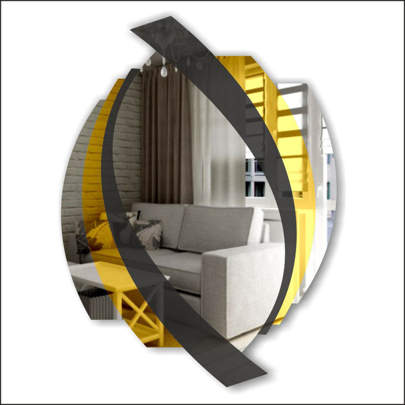 Roswell Flat Wall Mirror, 100cm H x 74cm W