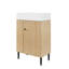 Ensemble de meuble-lavabo sur pied autoportant 21,6 pouces avec pieds en métal et rangement à gauche-570965910-570965911