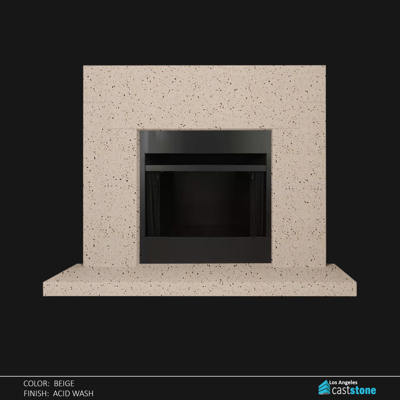 Amber Fireplace Surround, Beige Acid Wash