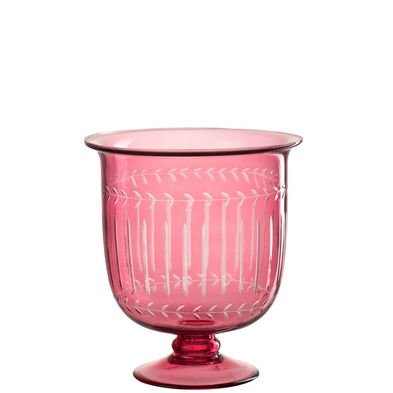 Anjana Glass Table Vase 1, 25.5" H x 22.5" W x 22.5" D, Red