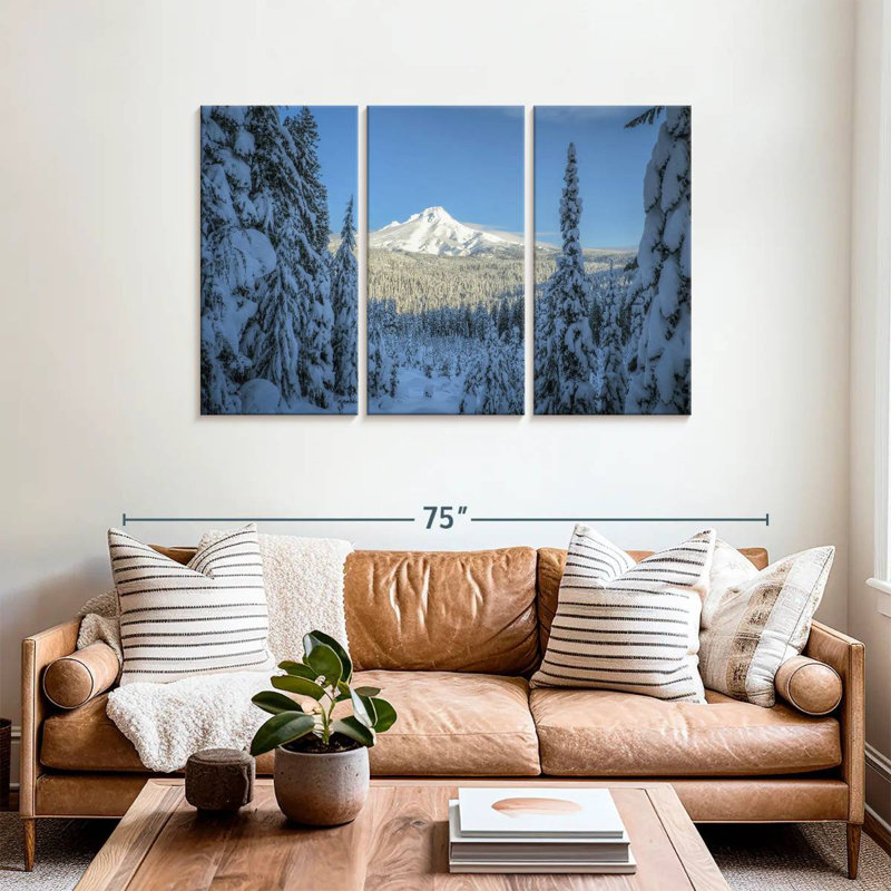 Alvord Mount Hood Winter Glimpse, 36" H x 57" W