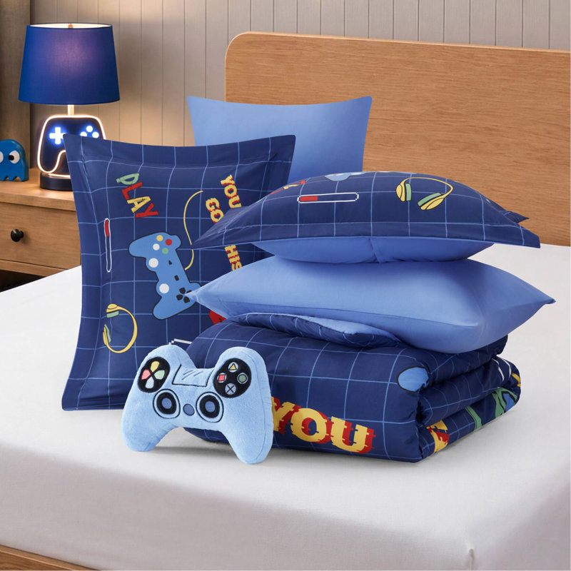 6-Piece Queen Comforter Set,Navy