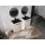 Meuble-lavabo autoportant avec lavabo en céramique et armoires de rangement, porte à fermeture douce, tablette réglable-565093788