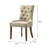 Of 2 Beige Back Dining Room Chairs - Salvaged Oak Wood, Elegant Seating Side ( 2) Back, Finish, Wood Construction