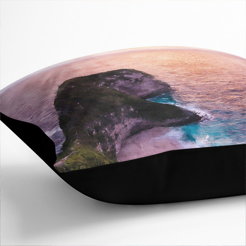 Square Cushion, Black, 55cm H x 55cm W x 20cm D