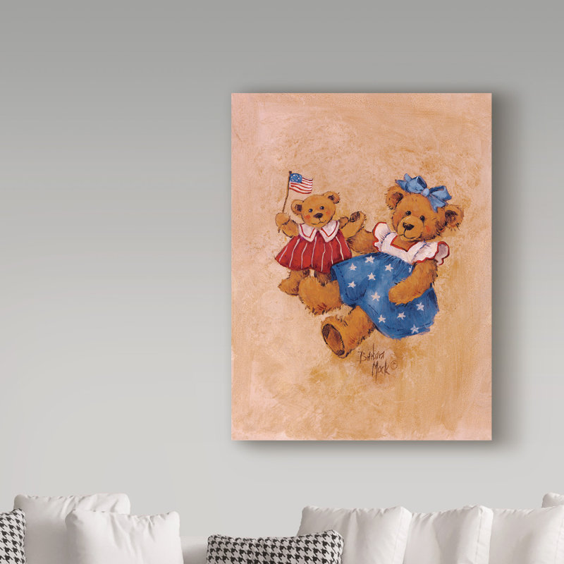 « americana fille teddy », art sur toile, H 24 po x l 18 po x P 2 po