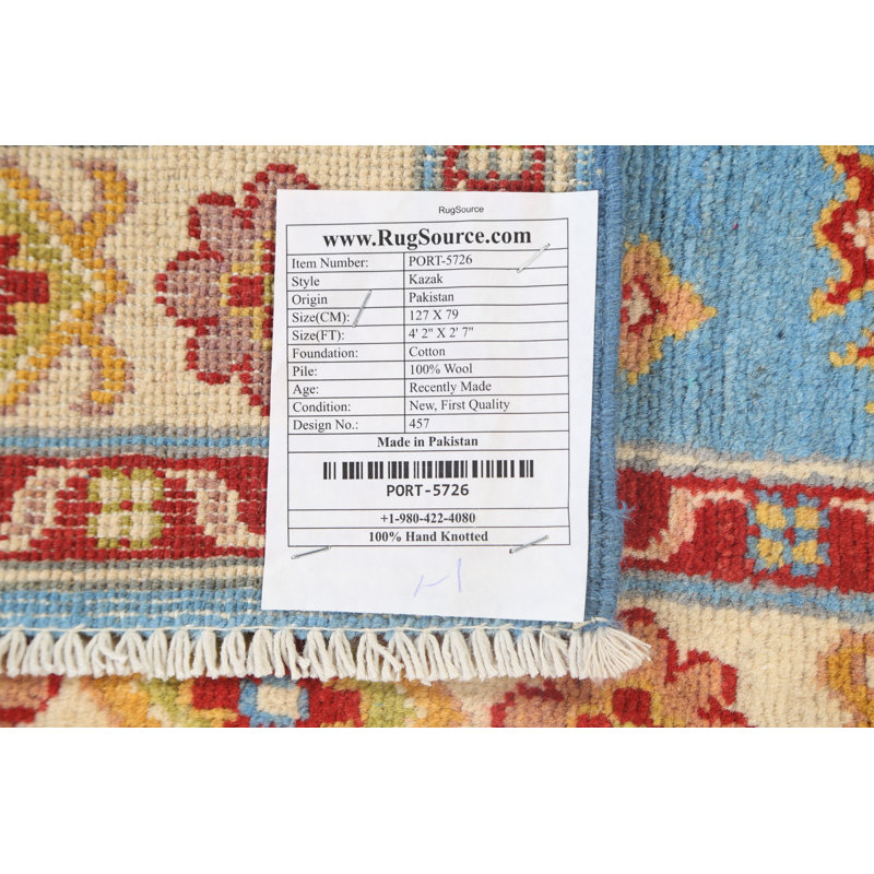 One-of-a-Kind 2'7" X 4'2" New Age Wool Area Rug in