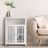 Freestanding Two-Door Floor Accent Cabinet with Open Shelf-944051270