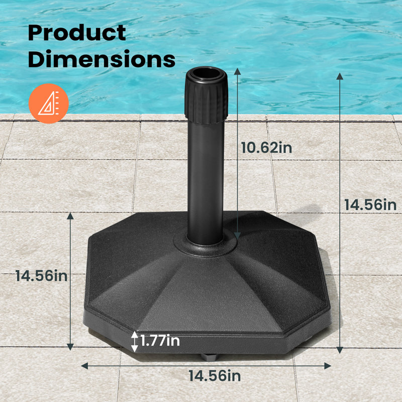  Sellam 30,8 lb Base de parasol, noir