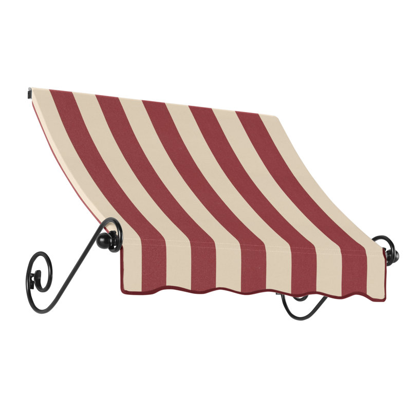 Auvent en tissu acrylique avec accoudoirs en fer Awntech Charleston, H 44 po x l 124,5 po x P 36 po