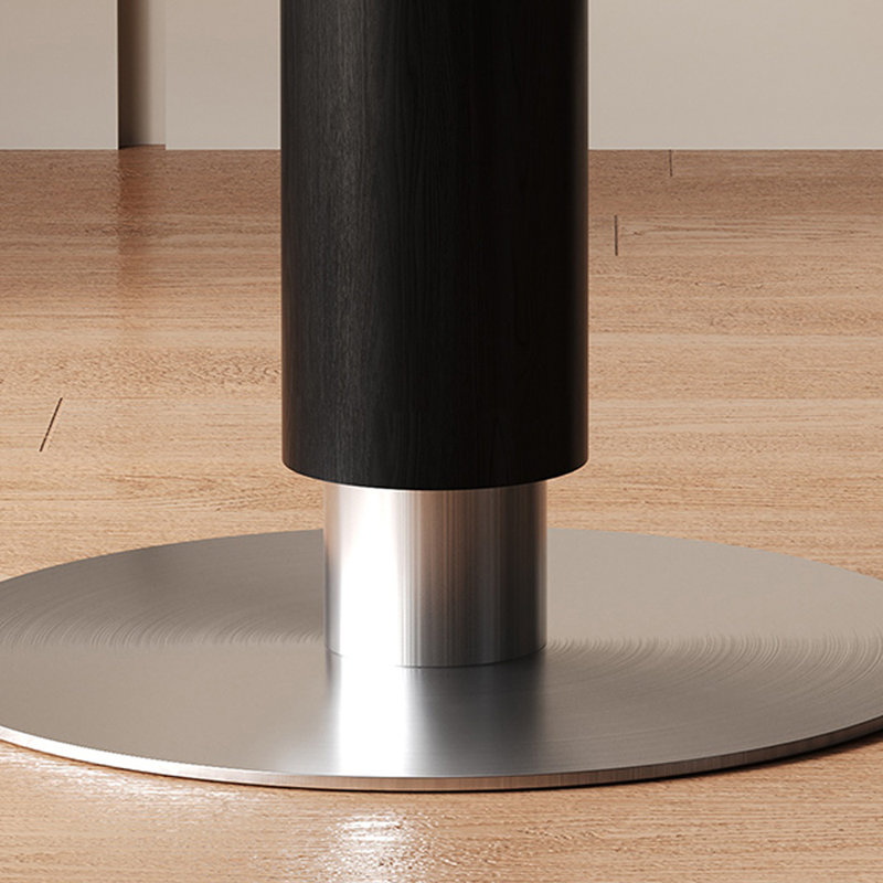 Table ronde décontractée Modern Slimal Rock, Noir, noir, noir, noir, H 29,52 po x L 47,24 po x l 47,24 po
