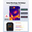 Caméra thermique, super résolution 320 x 240 TISR, caméra d'imagerie thermique avec caméra visuelle 2MP, résolution IR 160 x 120, taux de rafraîchissement de 25 Hz, 4 ° F à 1022 ° F, 4 modes d'image et 6 palettes de couleurs