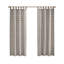 Anaheim Plaid Faux Leather Tab Top Single Curtain Panel with Fleece Lining-309673498-375429375
