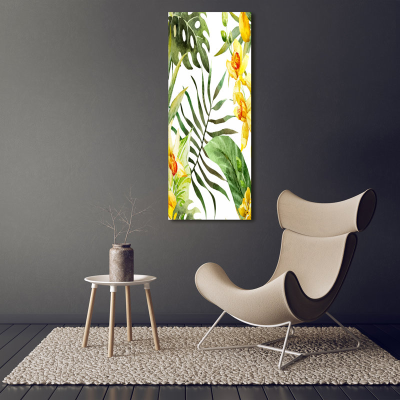 Tropical Flowers - Wrapped Canvas Print