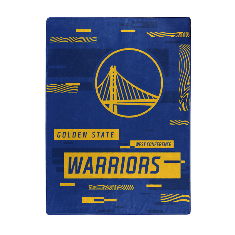 Golden State Warriors Blue and Yellow Raschel Throw Blanket