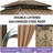 Outdoor Hardtop Aluminum Patio Gazebo with Antique Bronze Roof-93719996