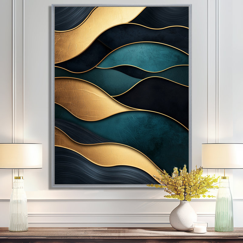 Ramsel - Abstract Canvas Prints, Argent argent, Reproduction encadrée sans passe-partout, H 20 po x l 12 po