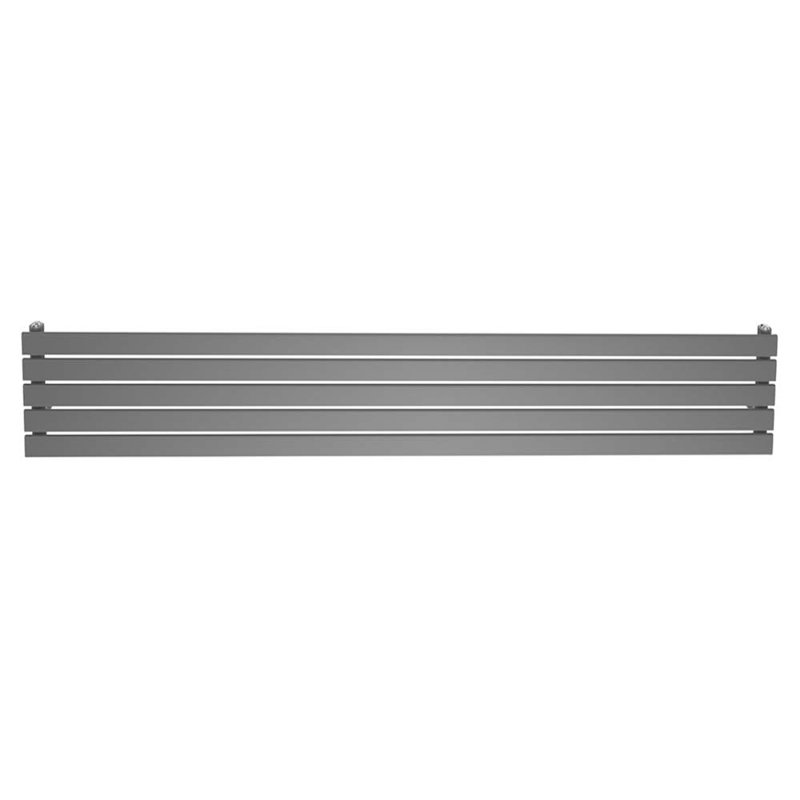 Lourdes Horizontal And Vertical Designer Radiator, Grey, 180cm H x 34cm W x 5.8cm D