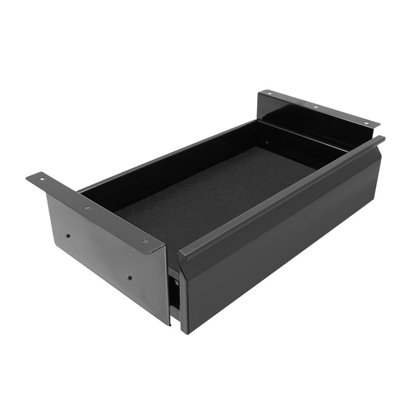 Organisateur de rangement coulissant sous le bureau avec tiroir coulissant Power Strip intégré pour l'espace de travail domestique