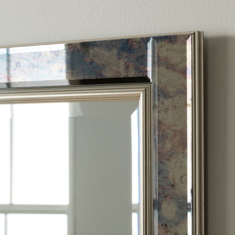 Glass Rectangle Mirror, Blue