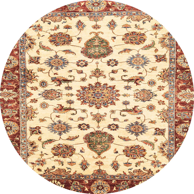 Oriental Indoor Rug, Round 3'