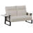 49.6" Wide Mid Century Modern Upholstery Loveseat Sofa Small Couches For Small Spaces, High-Strength Galvanized Frame Upholstered 2-Seater Couch With Side Tray Table-1320942577