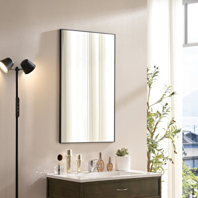 Miroir de salle de bain 60 po x 22 po, noir