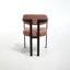 Ensemble de 2 chaises de salle à manger modernes rembourrées avec pieds en métal noir-125537194-125537197