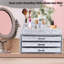 Makeup Organizer With Removable Jewellery Trays, Bling Diamond Decorated Cosmetic Storage Display Box And Brush Holder, 2-Piece Set, Purely Handmade-702931466