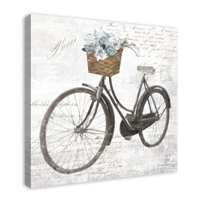 Reproduction d’art sur toile tendue à motif floral rétro