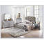 Commode glamour à 7 tiroirs à finition argentée avec garniture de miroir biseauté, rangement de chambre à coucher moderne et élégant