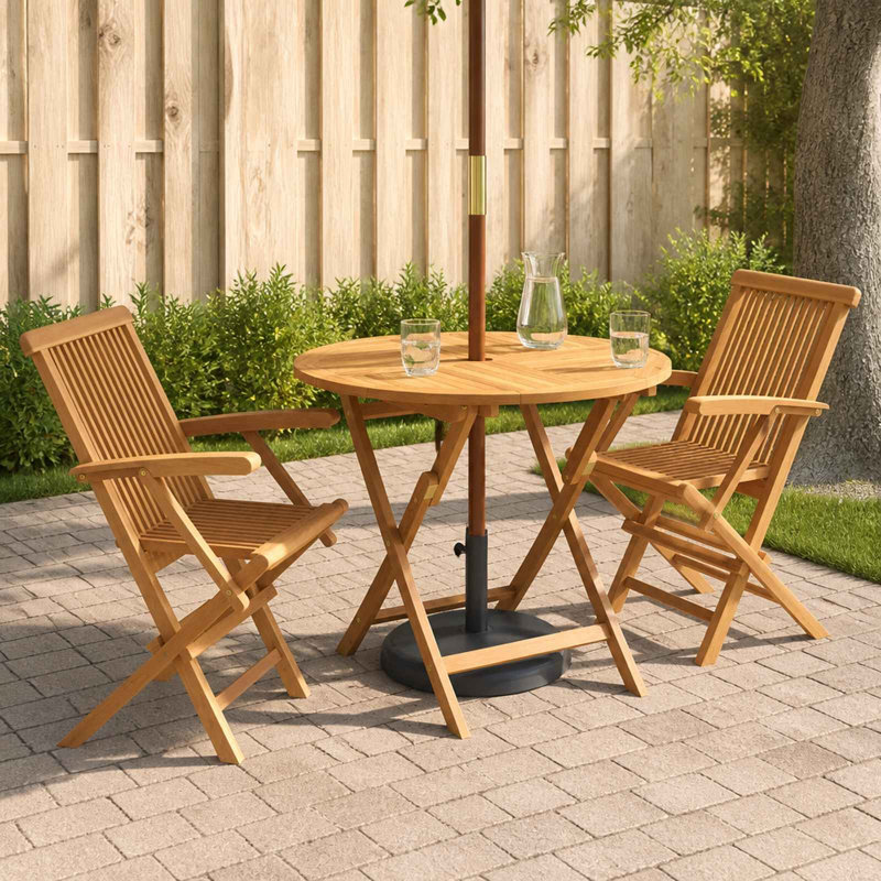 Solid Wood Patio Dining Set Table,