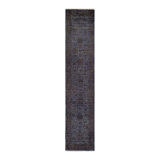 Xiah One-of-a-Kind 2' 6" X 12' 7" New Age Wool Area Rug Grey