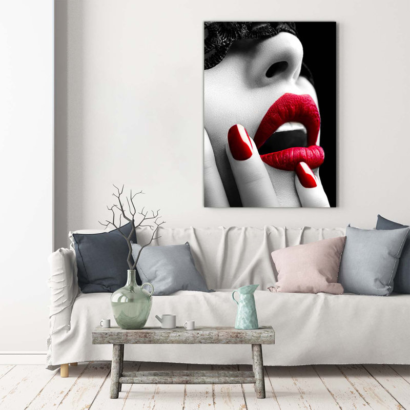 Lace Mask - Wrapped Canvas Print