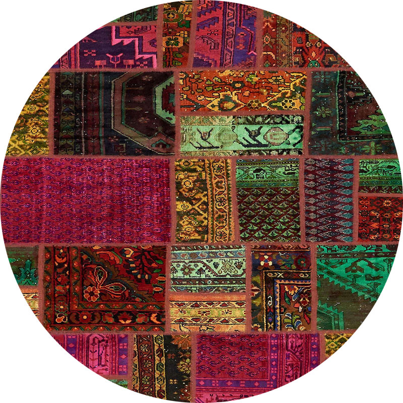 Abstract Indoor Rug, Round 8'