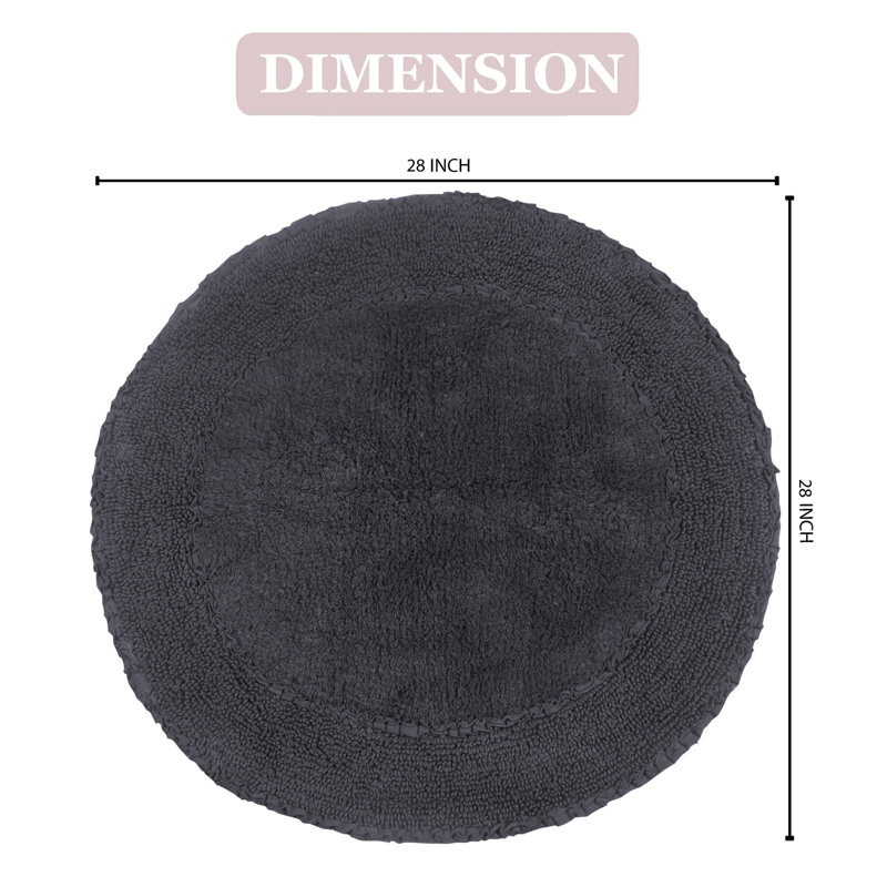 Tapis pour salle de bain 28 po, gris