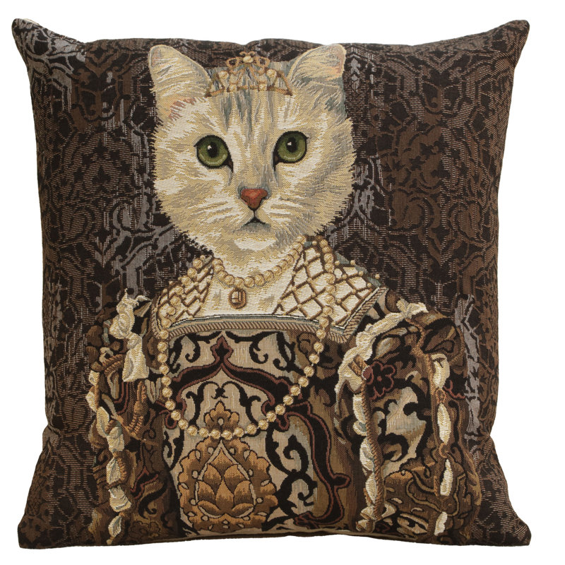 Cat With Piano Cushion Covers, Square 18", Brown Cat 6