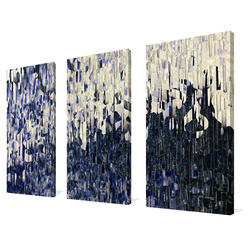 Psaumes 104: 2. «The Curtain of Heaven» par Mark Lawrence - ensemble de 3 impressions sur toile tendue