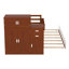 Lit plateforme simple en bois avec bibliothèque pour échantillon et garde-robe mobile, lit multifonctionnel avec lit gigogne intégré-1663863246
