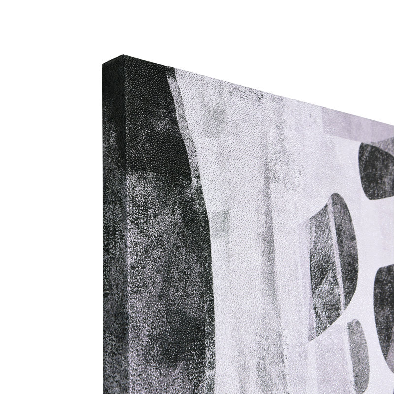 Monochrome Black and White Abstract Canvas Wall Art