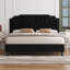 Upholstered Bed Frame with with Diamond Button-Tufted Headboard-332416920-332416921