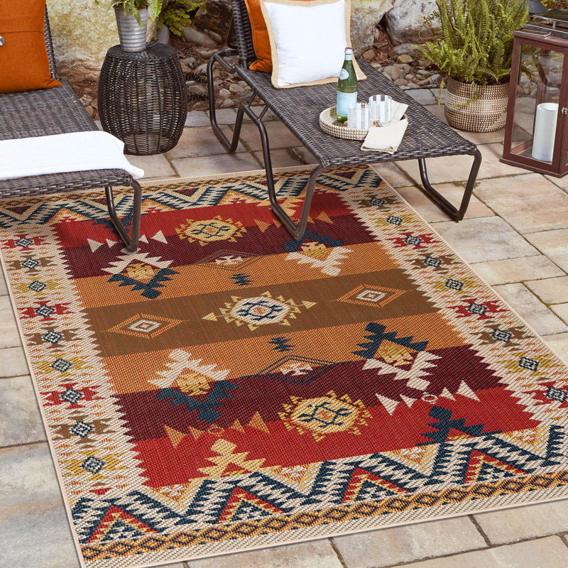 Tapis intérieur / extérieur Ciudad Marlenia, Rectangle 7 pi 10 po x 10 pi