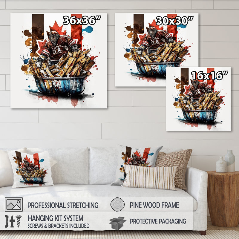 «But Tender In Poutine I», impression sur toile, H 30 po x l 30 po x P 1 po, Toile tendue