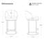 Tabouret de comptoir pivotant 27 po avec structure cylindrique en métal Angelick-116179551-116179549